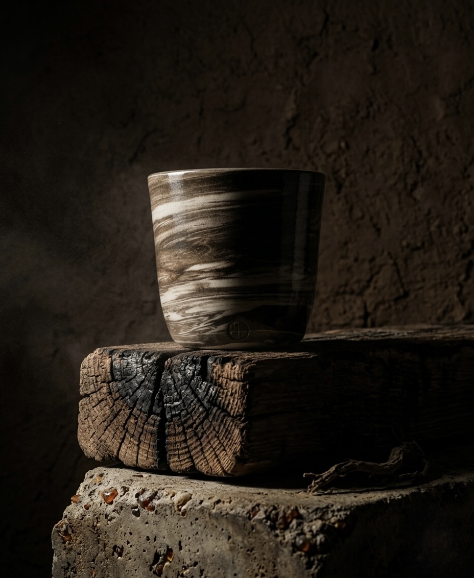 Dizajnová keramická váza Neriage – Ručne točená z 3 farieb hliny