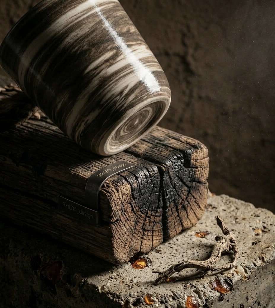 Dizajnová keramická váza Neriage – Ručne točená z 3 farieb hliny 2